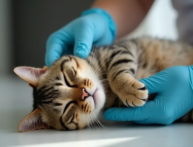 Specialist carefully handling a deceased cat with dignity in Mount Duneed